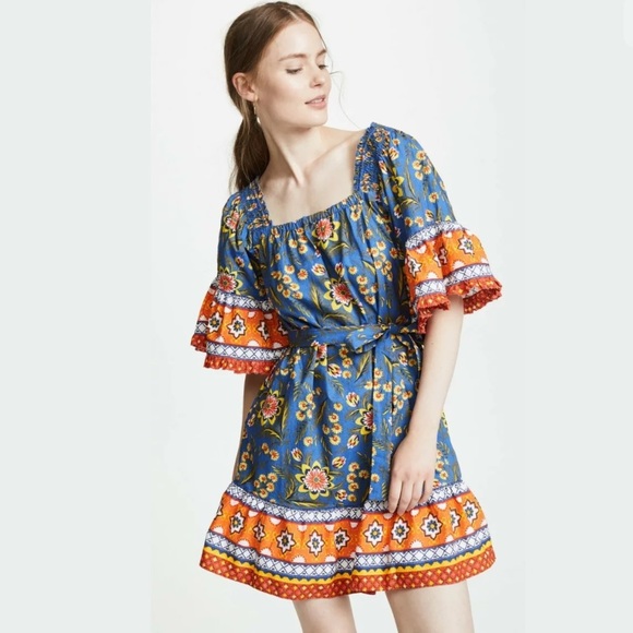 Joie Dresses & Skirts - NEW Joie Chloris Blue Orange Floral Mini Dress